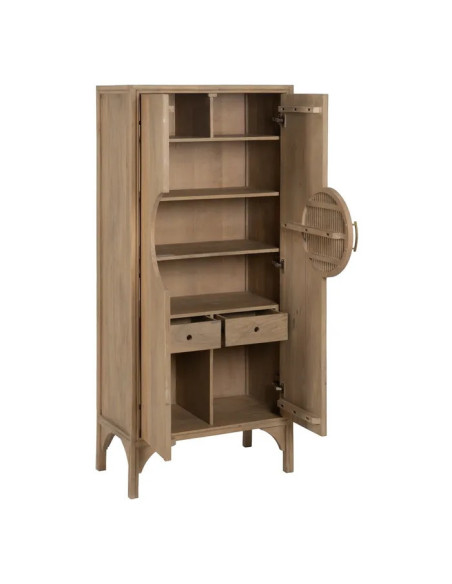 Armoire haute en manguier deux portes Tim