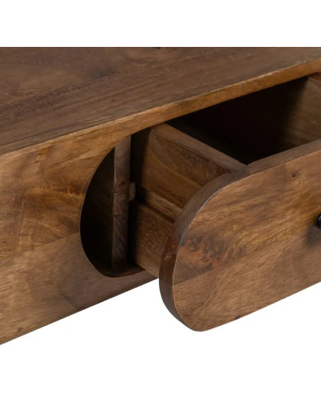 Meuble TV rétro en bois et métal avec tiroir Livu