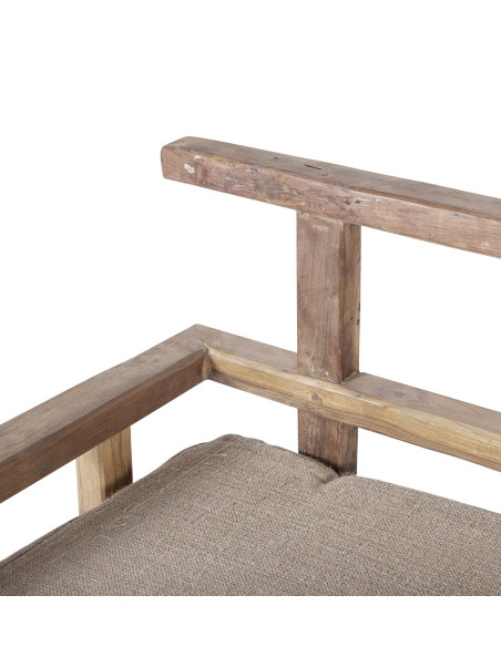 Banquette de jardin en teck recyclé 2 m