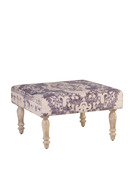 Pouf en tissu imprimé style kilim