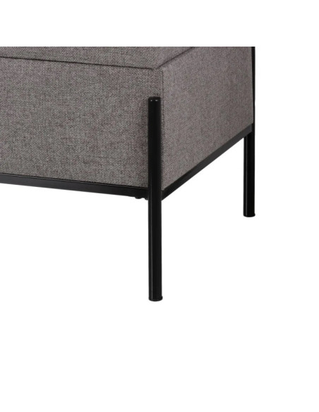 Banquette capitonnée double coffre