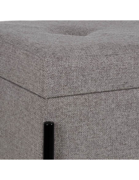 Banquette capitonnée double coffre