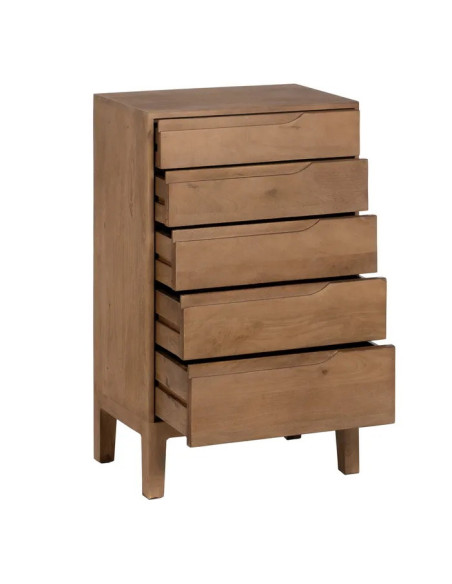 Chiffonnier 5 tiroirs en manguier Line