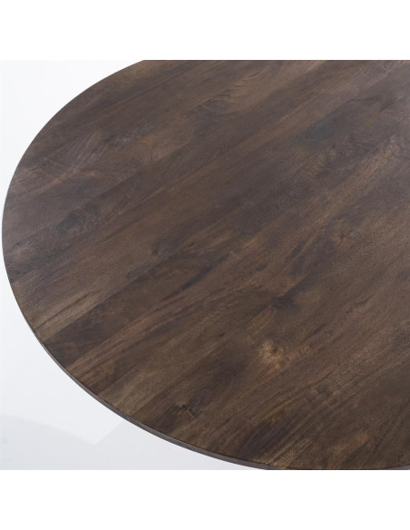 Grande table ovale en bois teinté Aron
