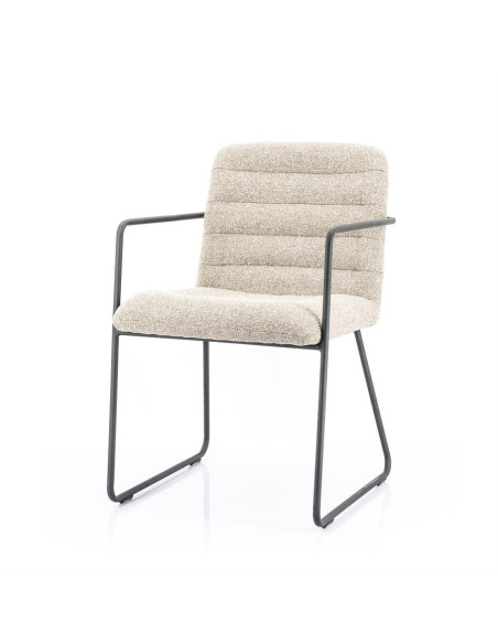 Lot de 2 chaises en tissu et métal Artego