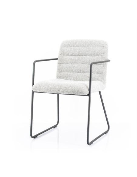 Lot de 2 chaises en tissu et métal Artego