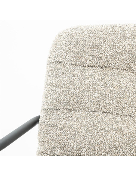 Lot de 2 chaises en tissu et métal Artego