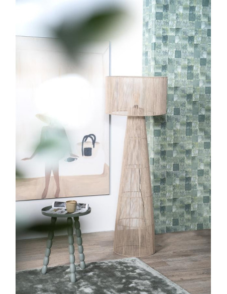 Lampadaire sur pied en jute Oshu