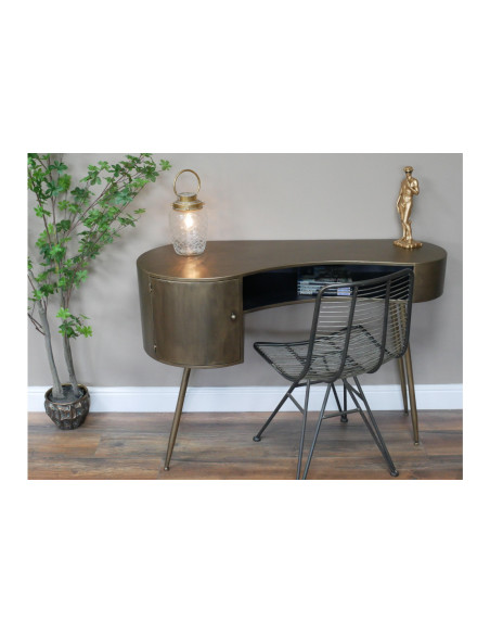 Bureau en métal forme haricot