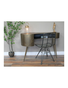 Bureau en métal forme haricot