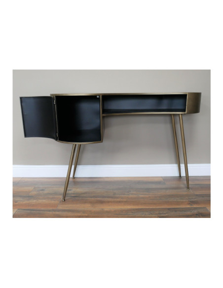 Bureau en métal forme haricot