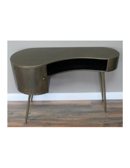 Bureau en métal forme haricot