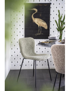 Chaises en tissu moumoute...