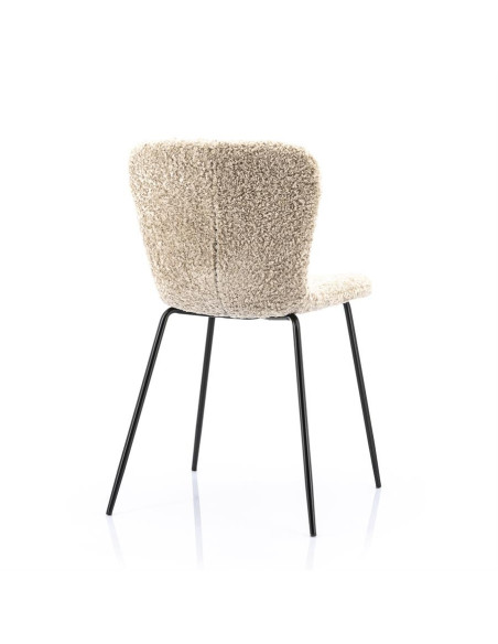 Chaises en tissu moumoute Skip (lot de 2)