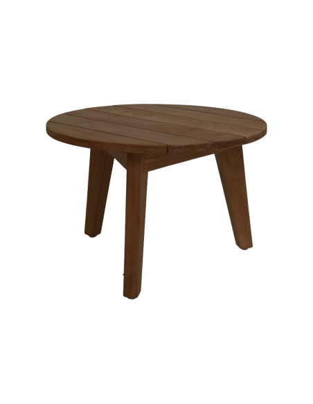 Table basse ronde de jardin en teck massif