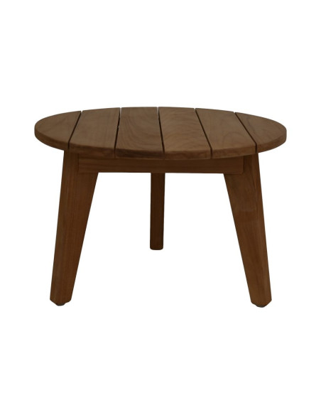 Table basse ronde de jardin en teck massif