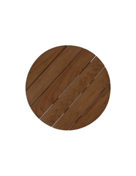 Table basse ronde de jardin en teck massif