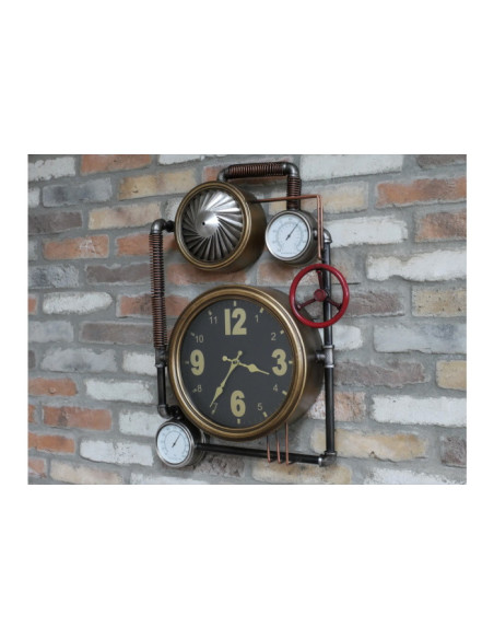 Horloge industrielle tuyaux et vanne de plombier