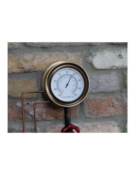 Horloge indus 3 vannes rouges