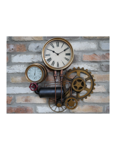 Horloge en métal avec... 2