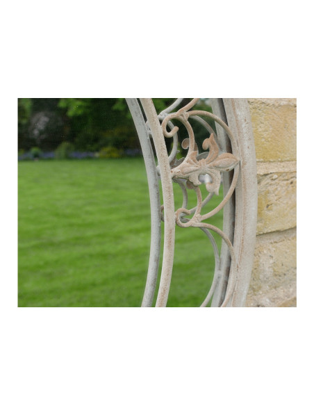 Miroir rond en métal antique 70cm