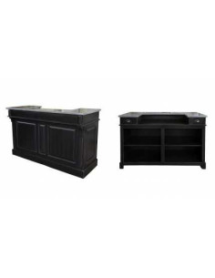 Bar comptoir avec plateau...