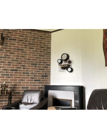 Horloge thermique style industriel