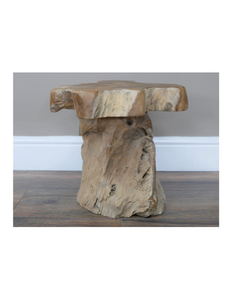 Support pour plantes tronc d'arbre