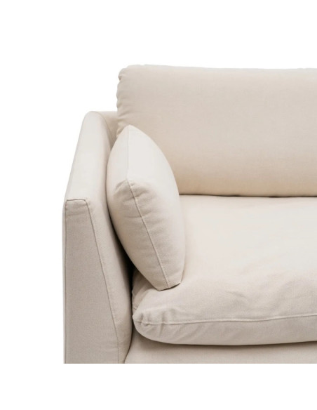 Canapé cocooning déhoussable en tissu Beige