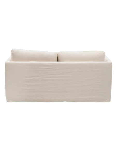 Canapé cocooning déhoussable en tissu Beige