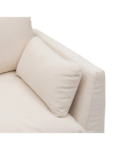 Canapé cocooning déhoussable en tissu Beige