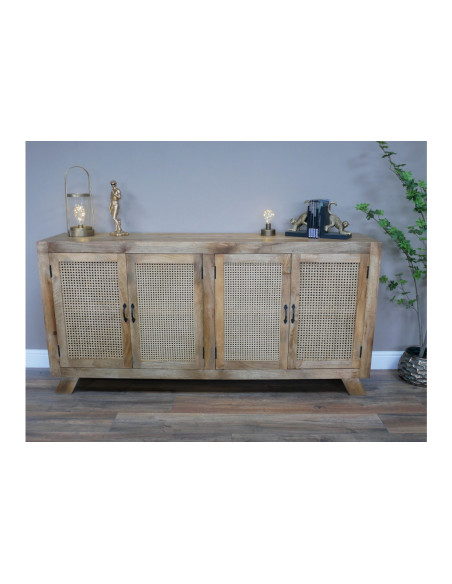 Buffet style nature canné en acacia