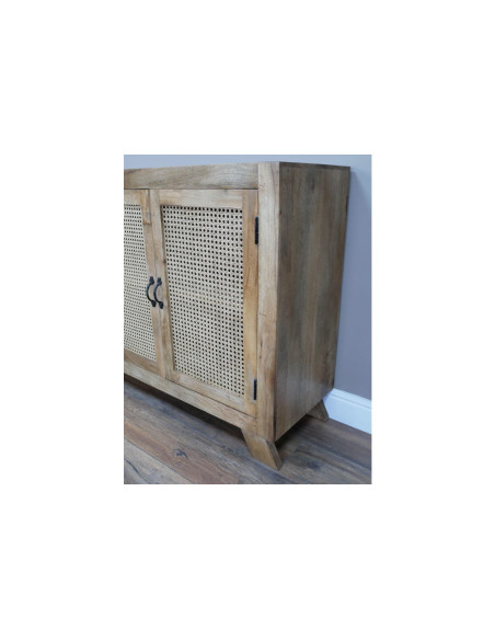 Buffet style nature canné en acacia