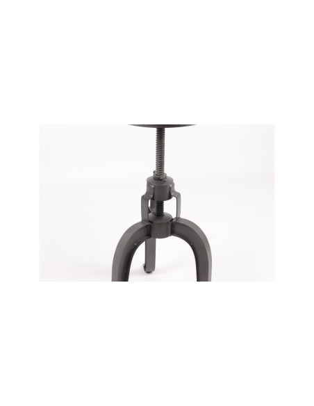 Tabouret ajustable en hauteur avec assise en cuir