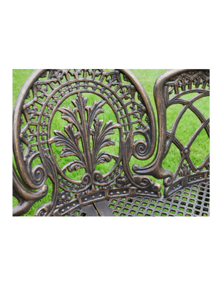 Banc de jardin baroque en aluminium
