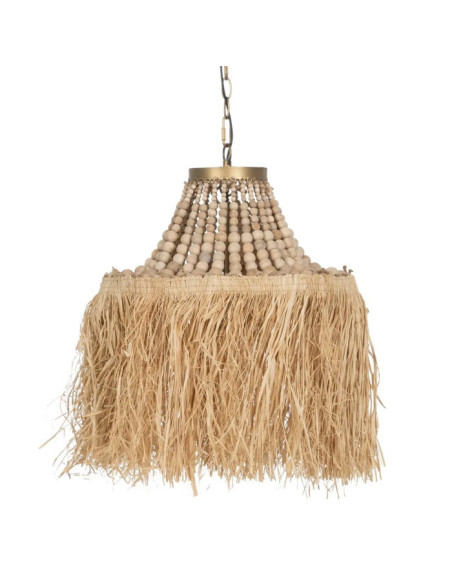 Lustre bohême chic en fibres naturelles