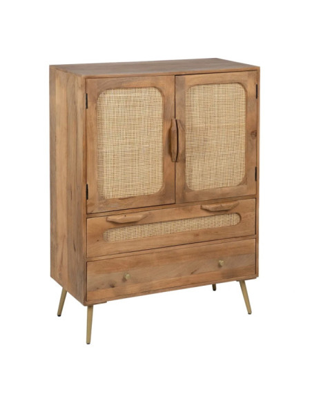 Armoire en manguier et rotin Tari