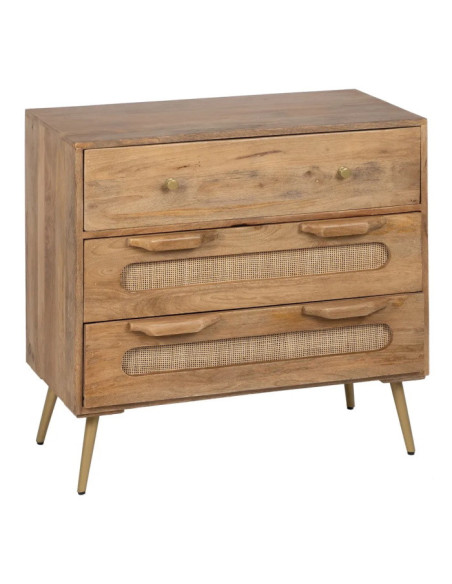 Commode en manguier et rotin Tari