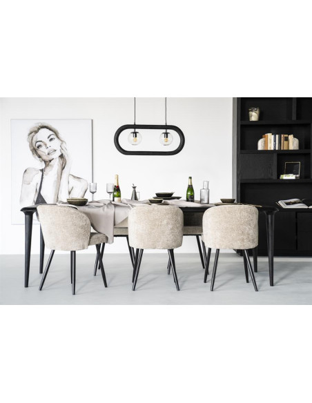 Grande table de repas en manguier Jiska