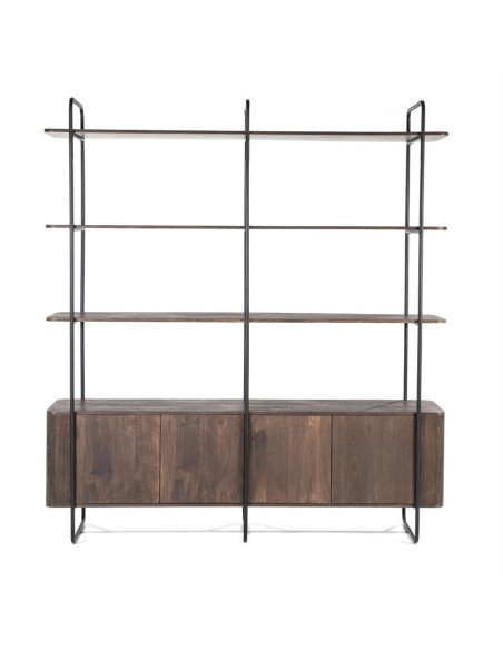 Bibliothèque design avec rangements James