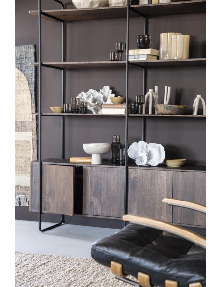 Bibliothèque design avec rangements James