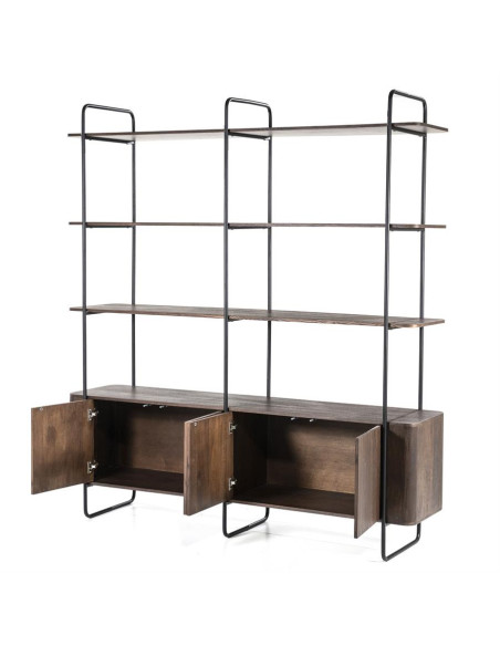 Bibliothèque design avec rangements James