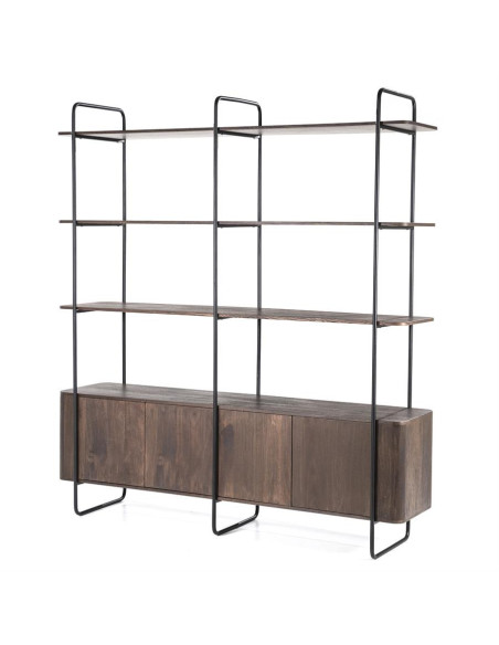 Bibliothèque design avec rangements James