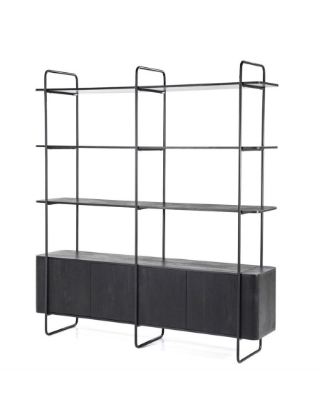 Bibliothèque design avec rangements James