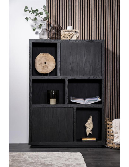 Armoire bibliothèque moderne en chêne Helsinki