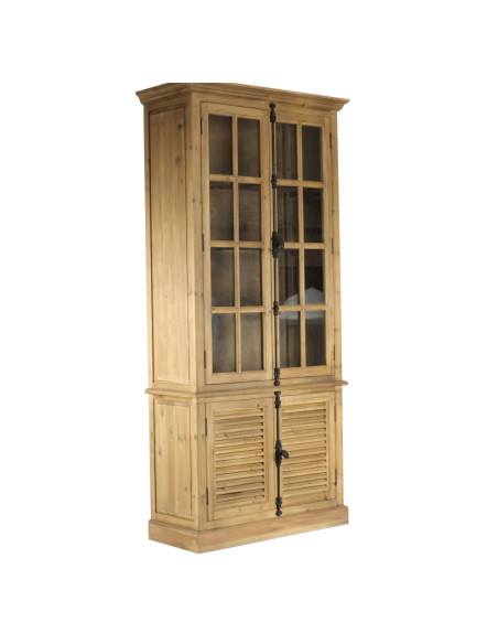 Vitrine haute avec portes persiennes