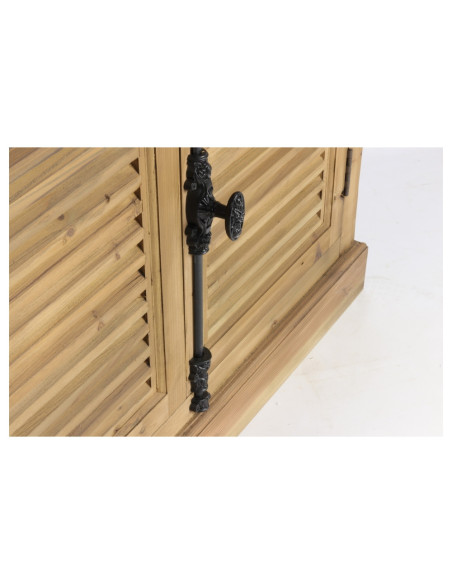 Vitrine haute avec portes persiennes