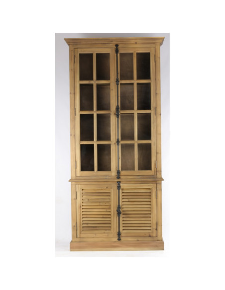 Vitrine haute avec portes persiennes