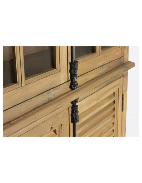 Vitrine haute avec portes persiennes