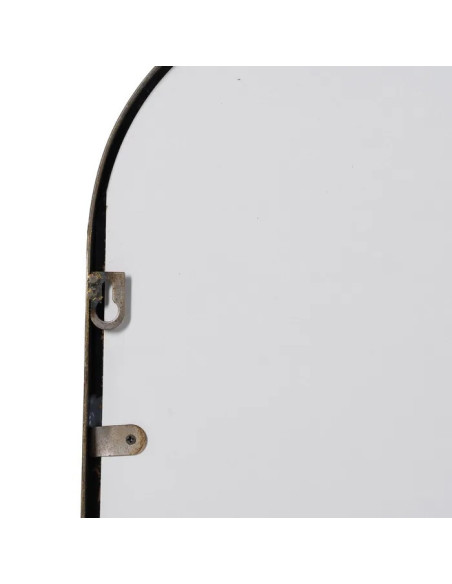 Miroir en métal avec ornement doré